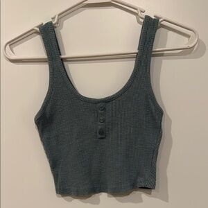 Women's Ribbed Tank Top - Teal